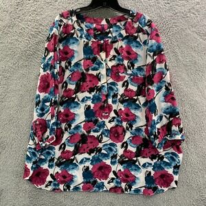 NYDJ Not Your Daughters Jeans Shirt Mens Size 2X Button Up Floral Sheer*